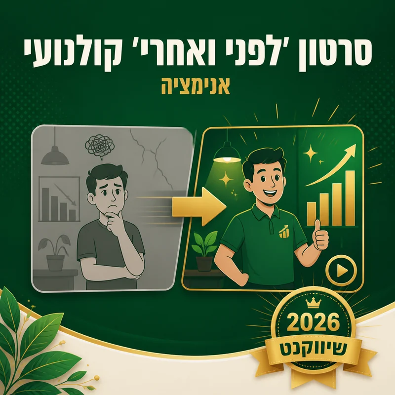 דוגמה לסרטון לפני ואחרי קולנועי של שיווקנט