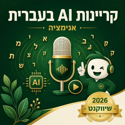 דוגמה לקריינות AI בעברית של שיווקנט