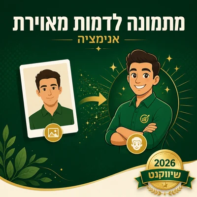 דמות מאוירת בסגנון פיקסאר על בסיס תמונה אמיתית של שיווקנט