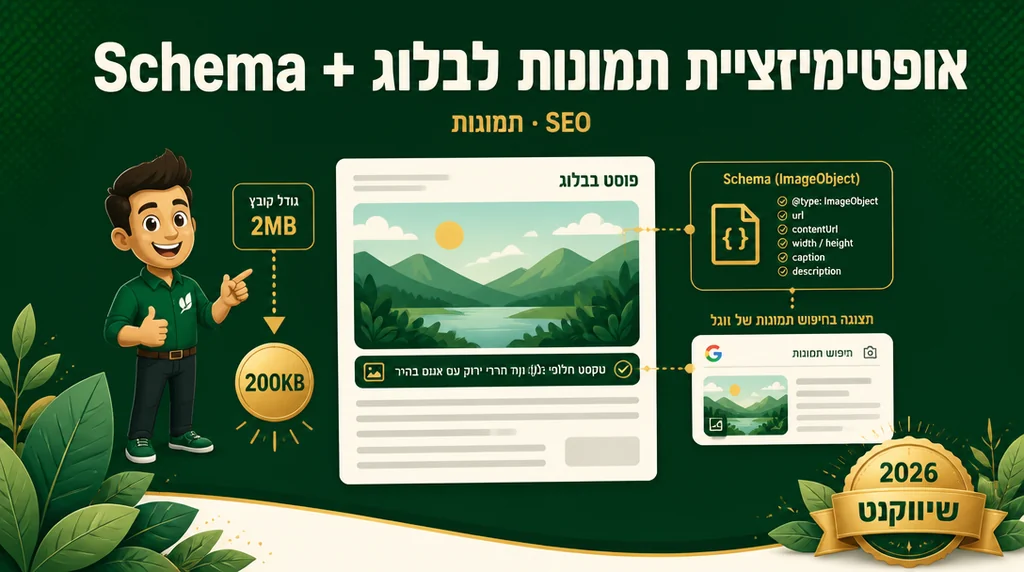 אופטימיזציית תמונות לבלוג עם alt-text ו-Schema - שיווקנט