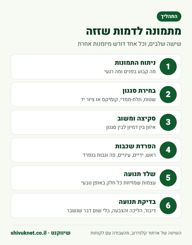 שישה שלבים בהפיכת תמונה לדמות מונפשת, מניתוח התמונות ועד בדיקת תנועה