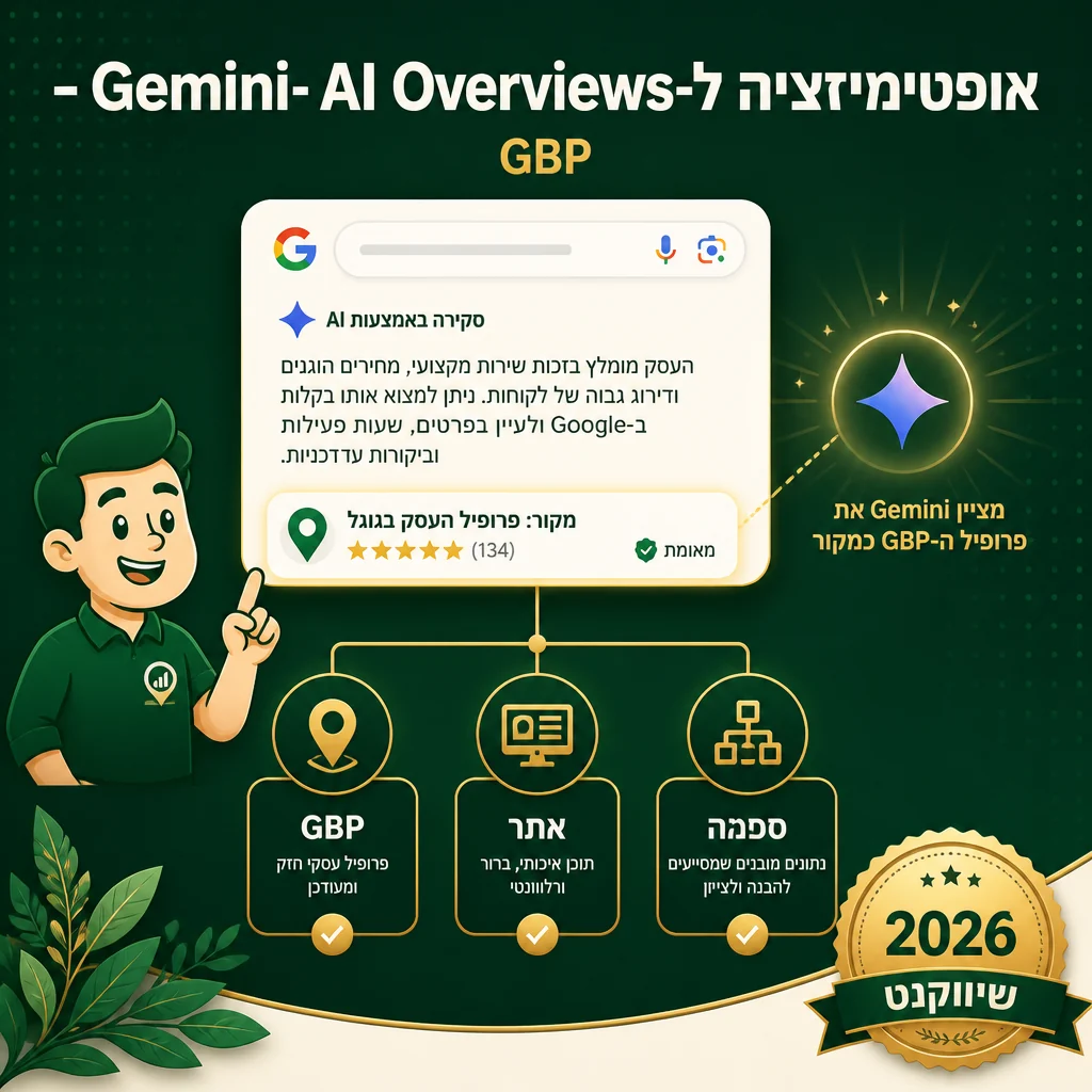 אופטימיזציה של פרופיל GBP ל-AI Overviews ו-Gemini