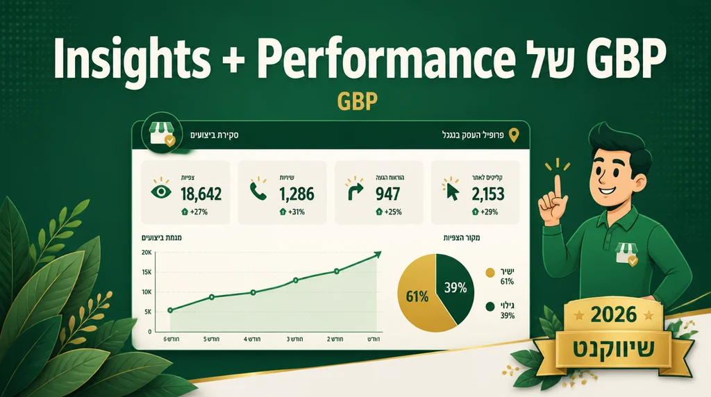 ניטור Insights ו-Performance של GBP - דוחות חודשיים