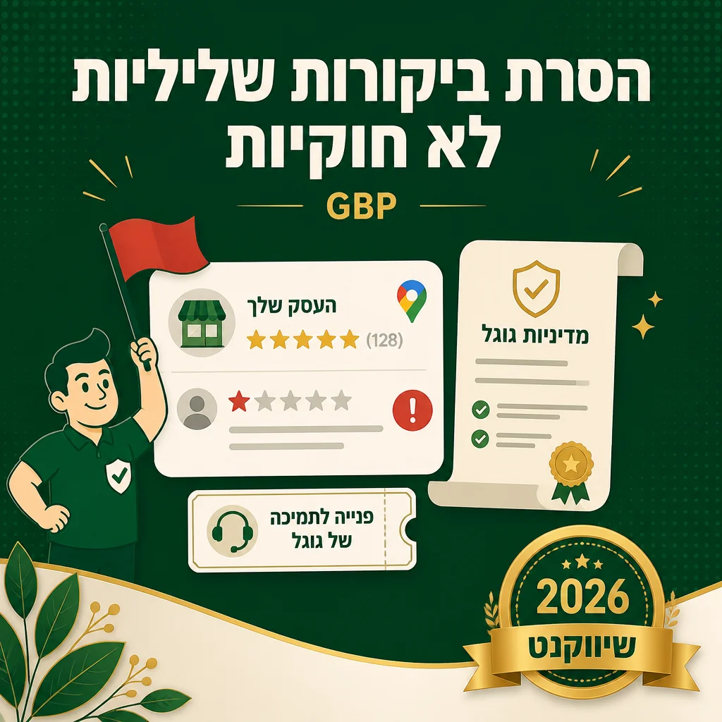 הסרת ביקורות שליליות לא חוקיות מ-Google Business Profile