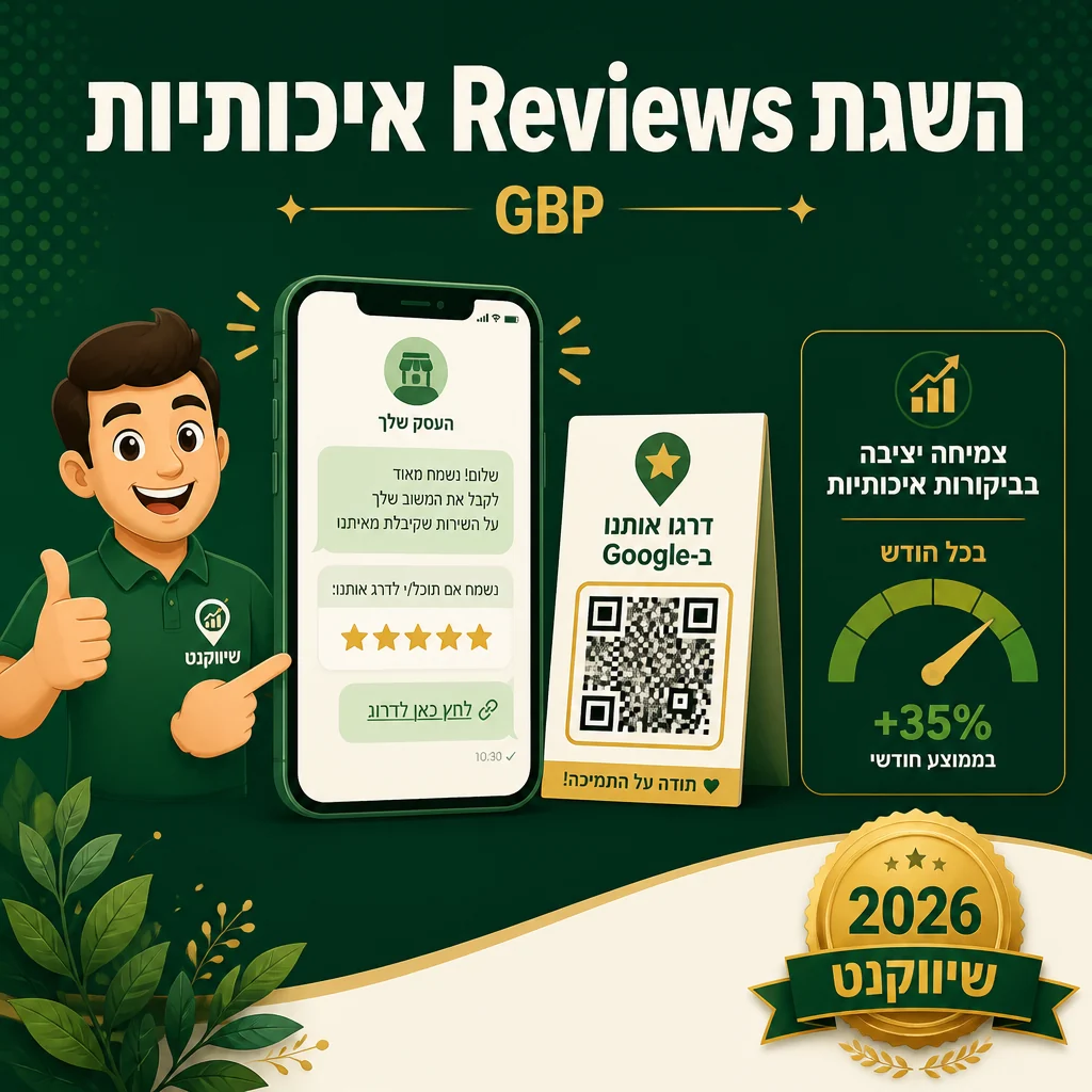 אסטרטגיה להשגת ביקורות איכותיות ב-Google Business Profile