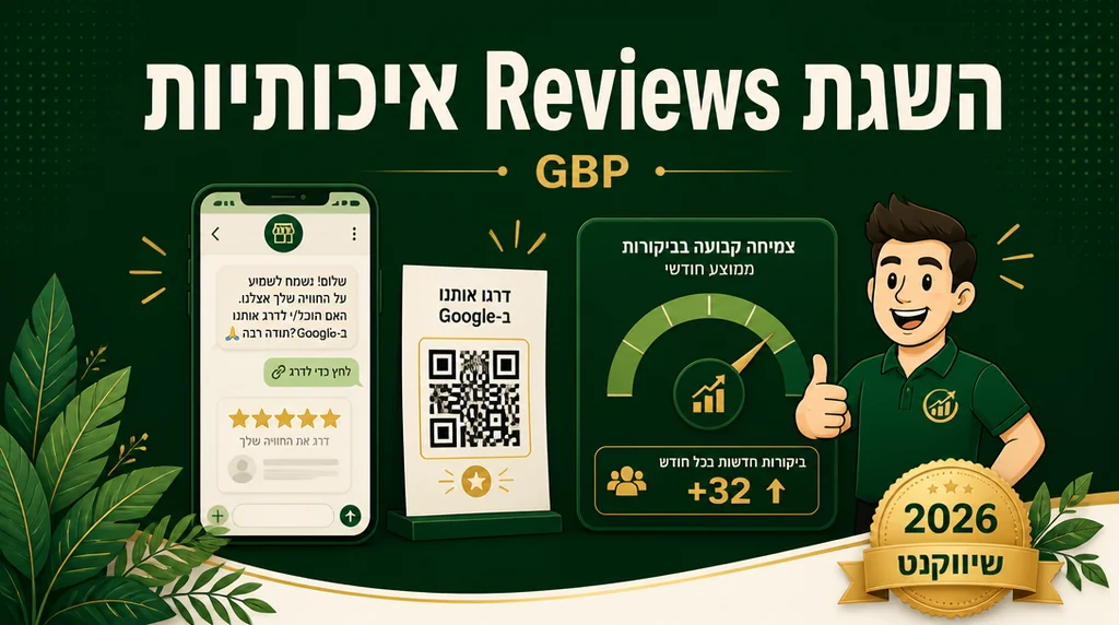 אסטרטגיה להשגת ביקורות איכותיות ב-Google Business Profile