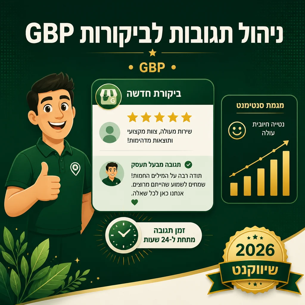 ניהול תגובות לביקורות בפרופיל Google Business