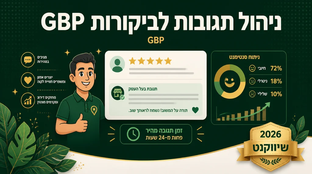 ניהול תגובות לביקורות בפרופיל Google Business