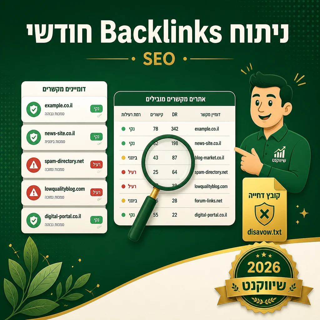 ניתוח Backlinks חודשי בדוח GSC Links - ארתור קלנדרוב