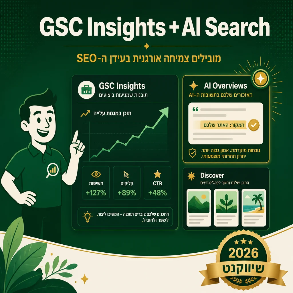 דוח GSC Insights ומעקב AI Search - ארתור קלנדרוב