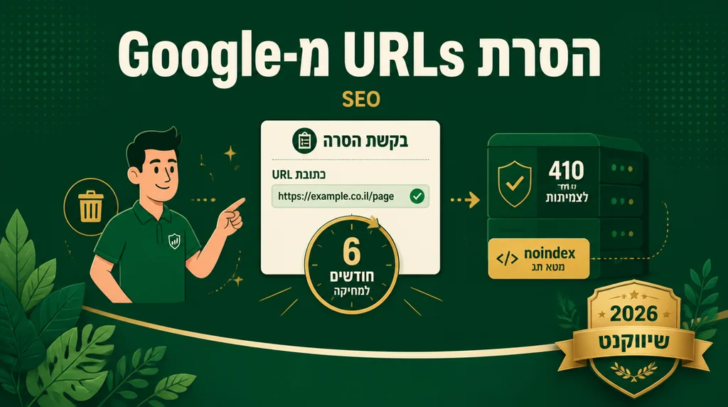 הסרת URLs ותכנים רגישים מאינדקס Google דרך Removals tool
