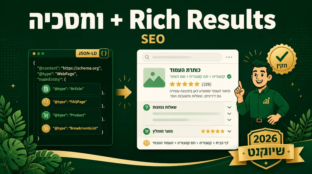 דוח Enhancements ב-Search Console עם schema types ו-Rich Results