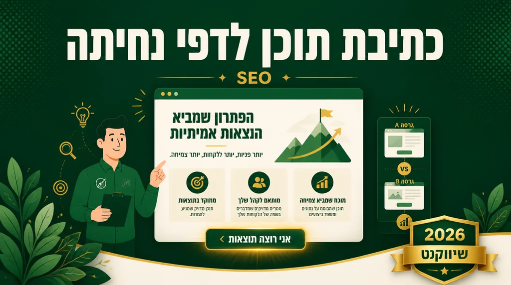 כתיבת תוכן לדף נחיתה ממיר