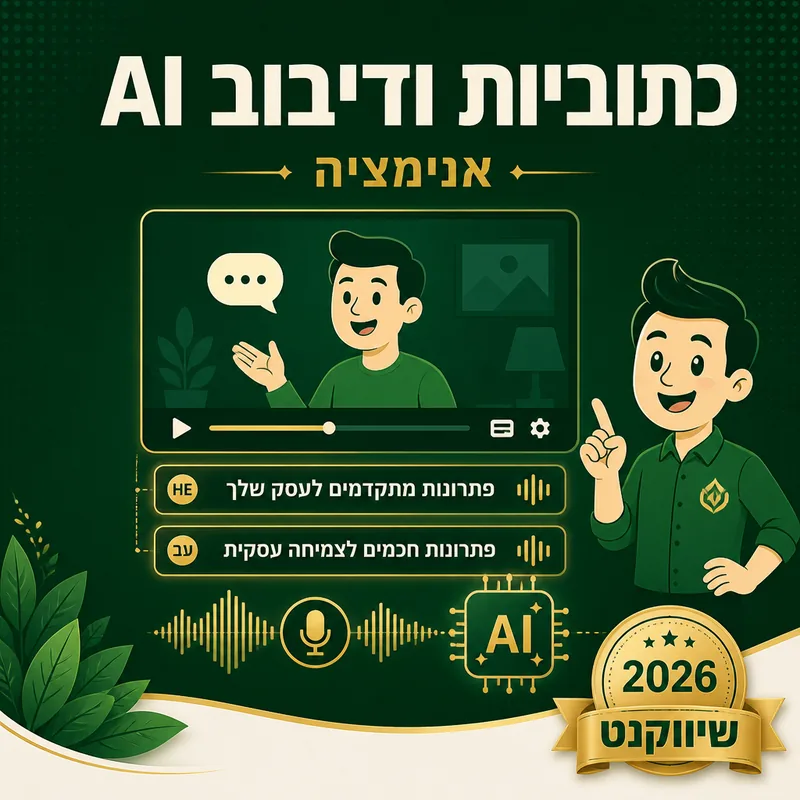 כתוביות ודיבוב AI - שיווקנט