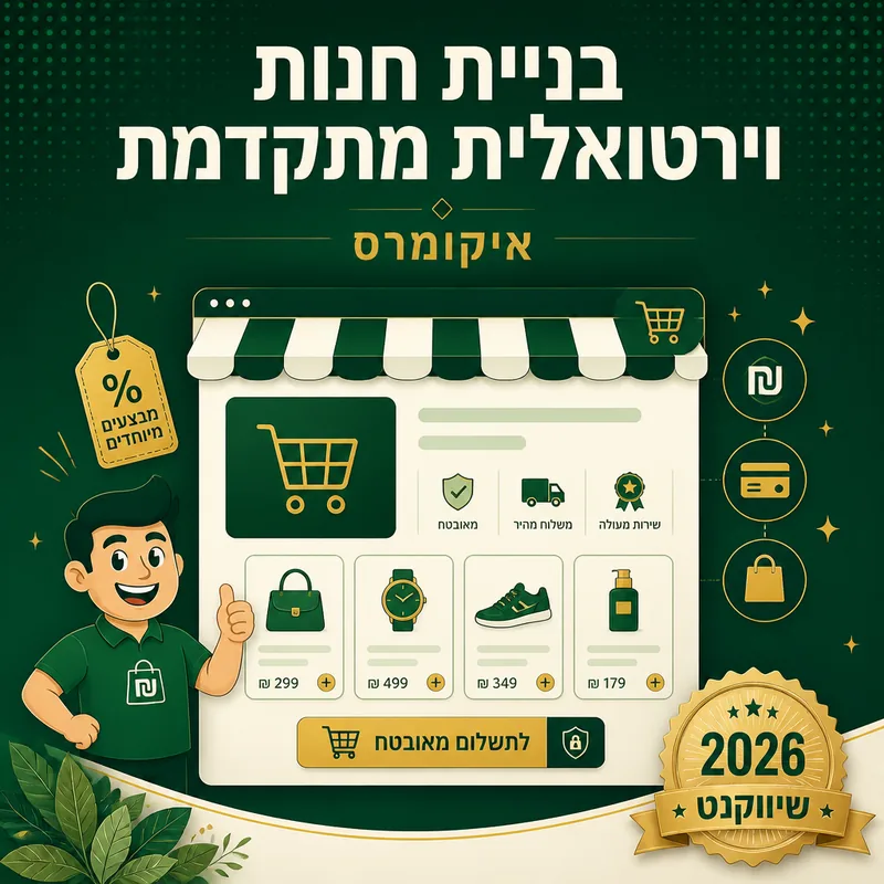 בניית חנות וירטואלית מתקדמת - שיווקנט