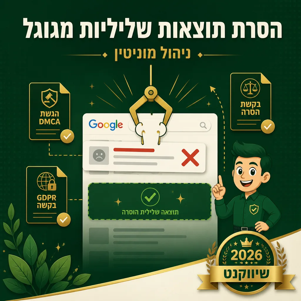 הסרת תוצאות שליליות מגוגל - שיווקנט