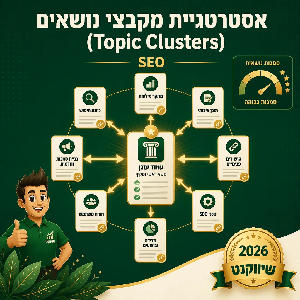 אסטרטגיית מקבצי נושאים Topic Clusters - שיווקנט