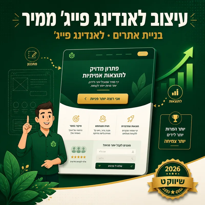 עיצוב לאנדינג פייג׳ ממיר - שיווקנט