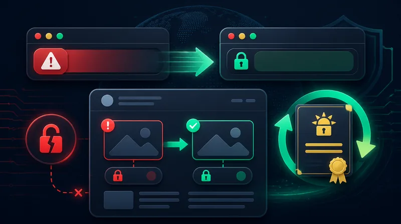 תיקון אזהרת "Not Secure" / SSL - שיווקנט