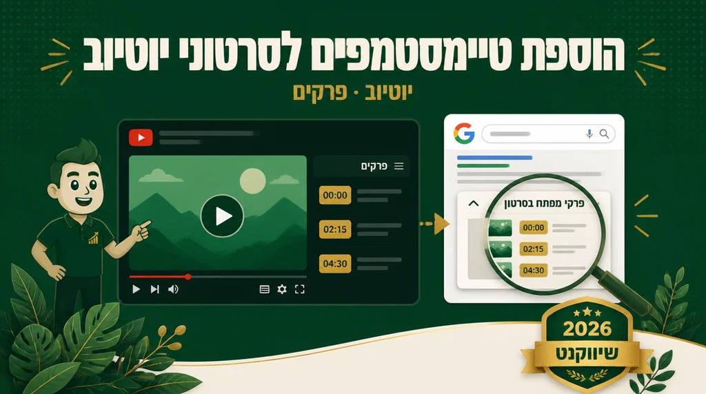 הוספת פרקים וטיימסטמפים לסרטון יוטיוב - שיווקנט
