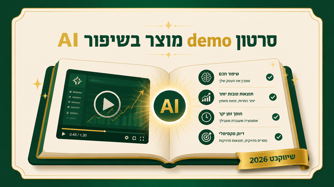 סרטון demo מוצר בשיפור AI