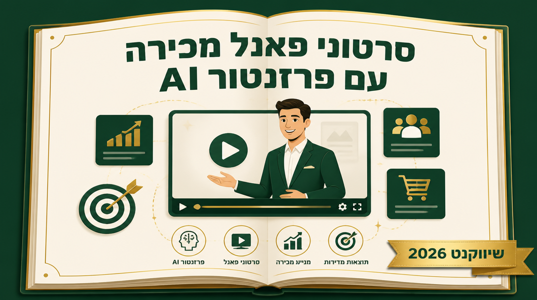 סרטוני פאנל מכירה עם פרזנטור AI