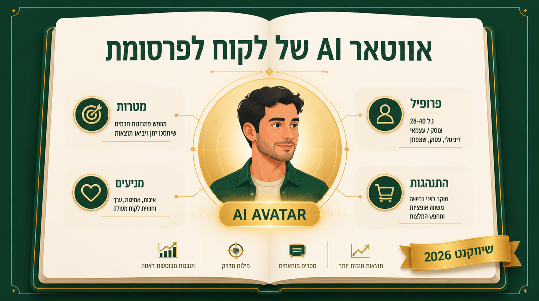 אווטאר AI של לקוח לפרסומת