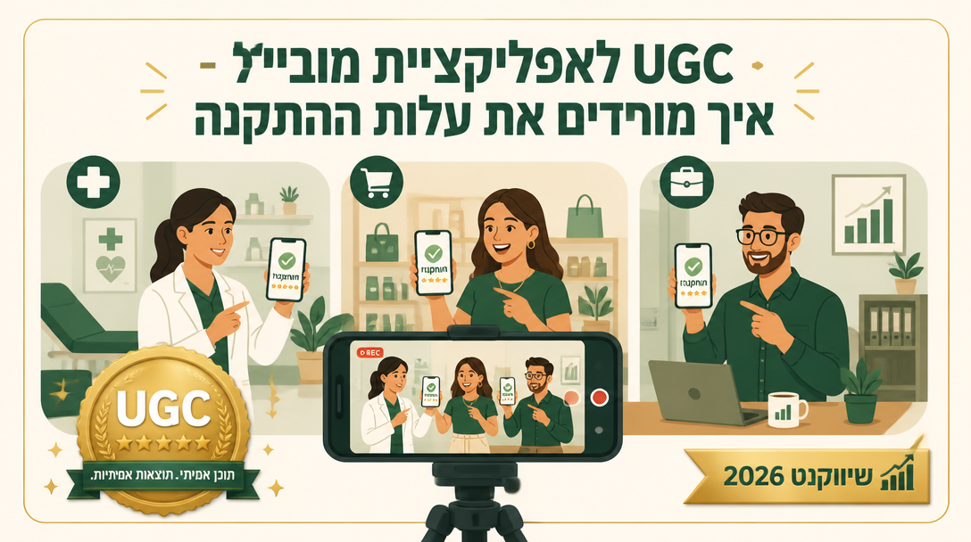 UGC לאפליקציית מובייל - איך מורידים את עלות ההתקנה