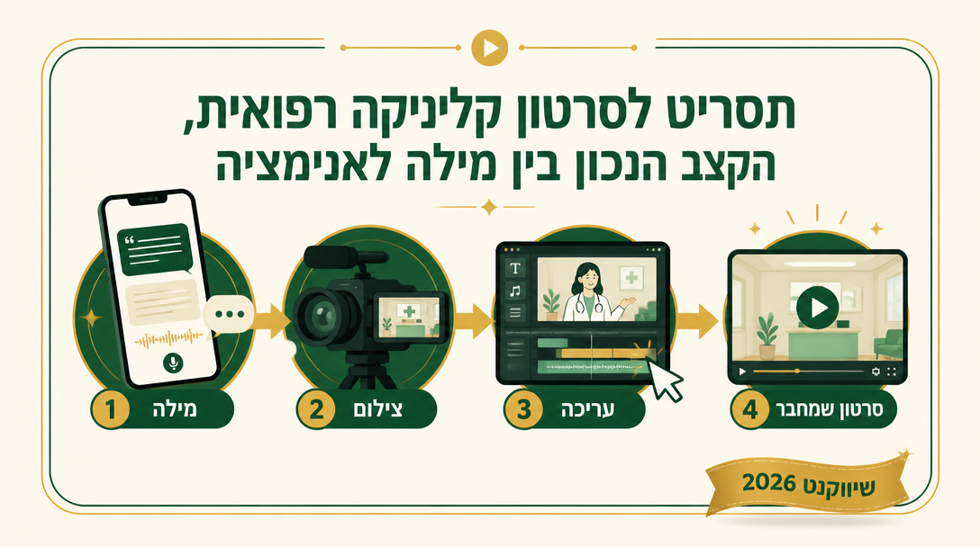 תסריט לסרטון קליניקה רפואית, הקצב הנכון בין מילה לאנימציה