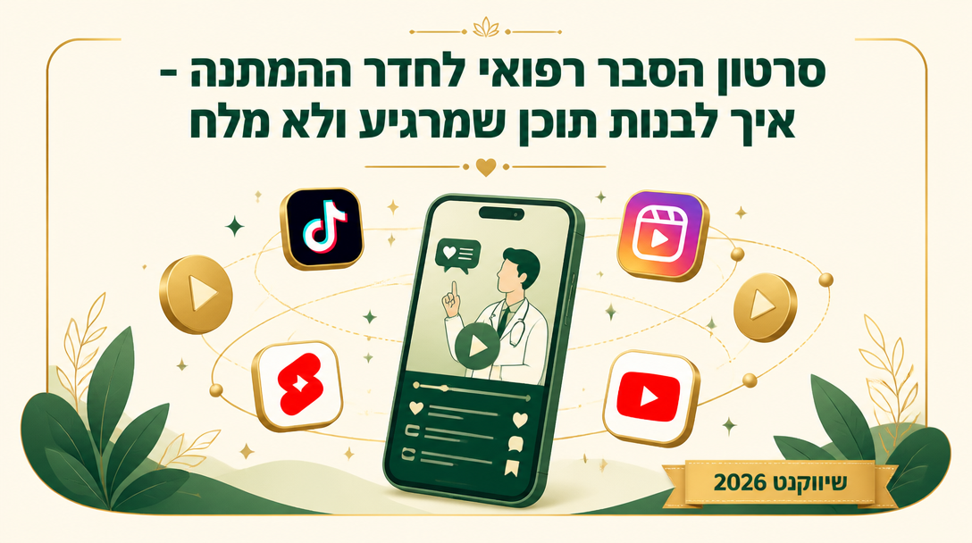 סרטון הסבר רפואי לחדר ההמתנה - איך לבנות תוכן שמרגיע ולא מלחיץ