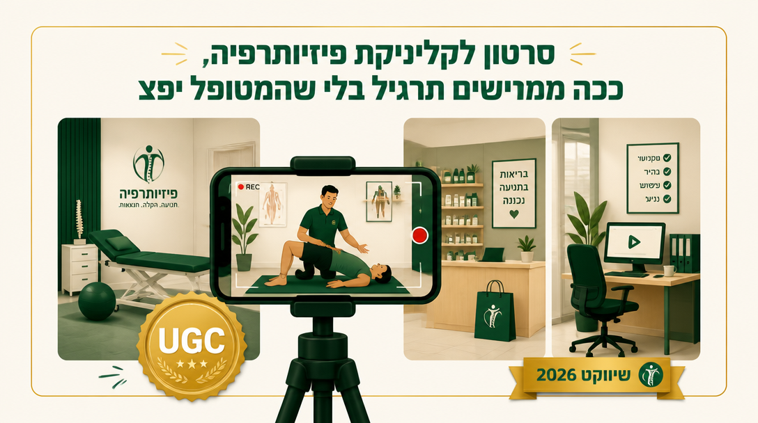 סרטון לקליניקת פיזיותרפיה, ככה ממחישים תרגיל בלי שהמטופל יפצע בבית