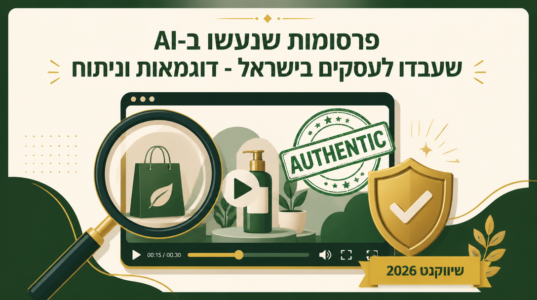 פרסומות שנעשו ב-AI שעבדו לעסקים בישראל - דוגמאות וניתוח