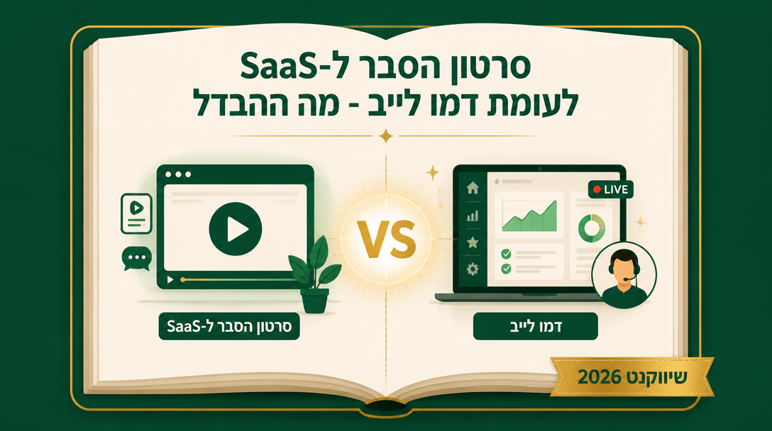 סרטון הסבר ל-SaaS לעומת דמו לייב - מה ההבדל