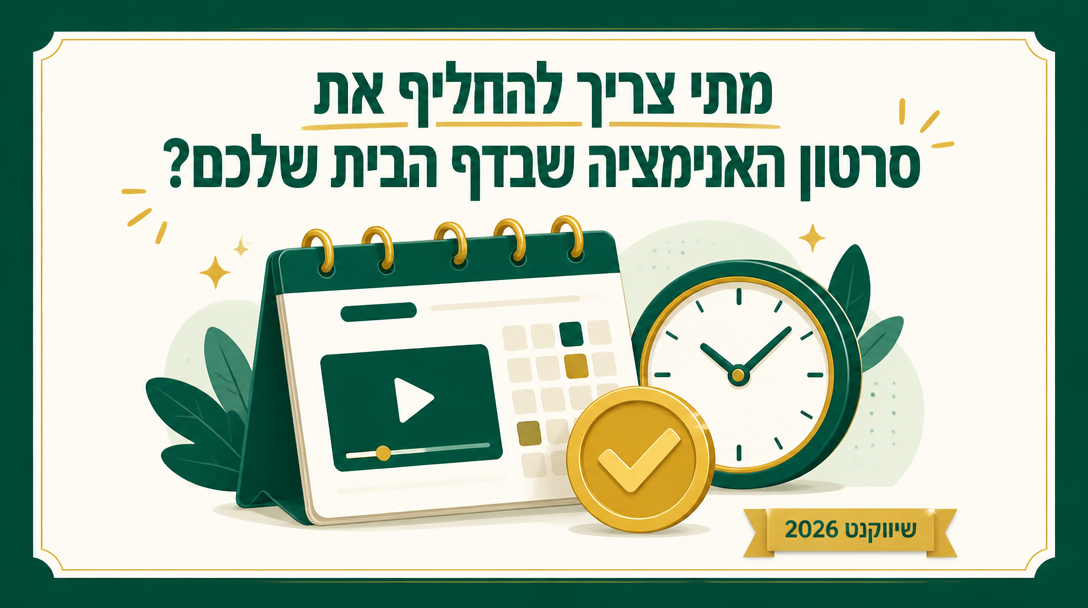 מתי צריך להחליף את סרטון האנימציה שבדף הבית שלכם? - שיווקנט