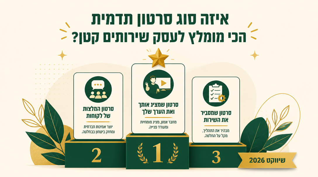איזה סוג סרטון תדמית הכי מומלץ לעסק שירותים קטן? - שיווקנט