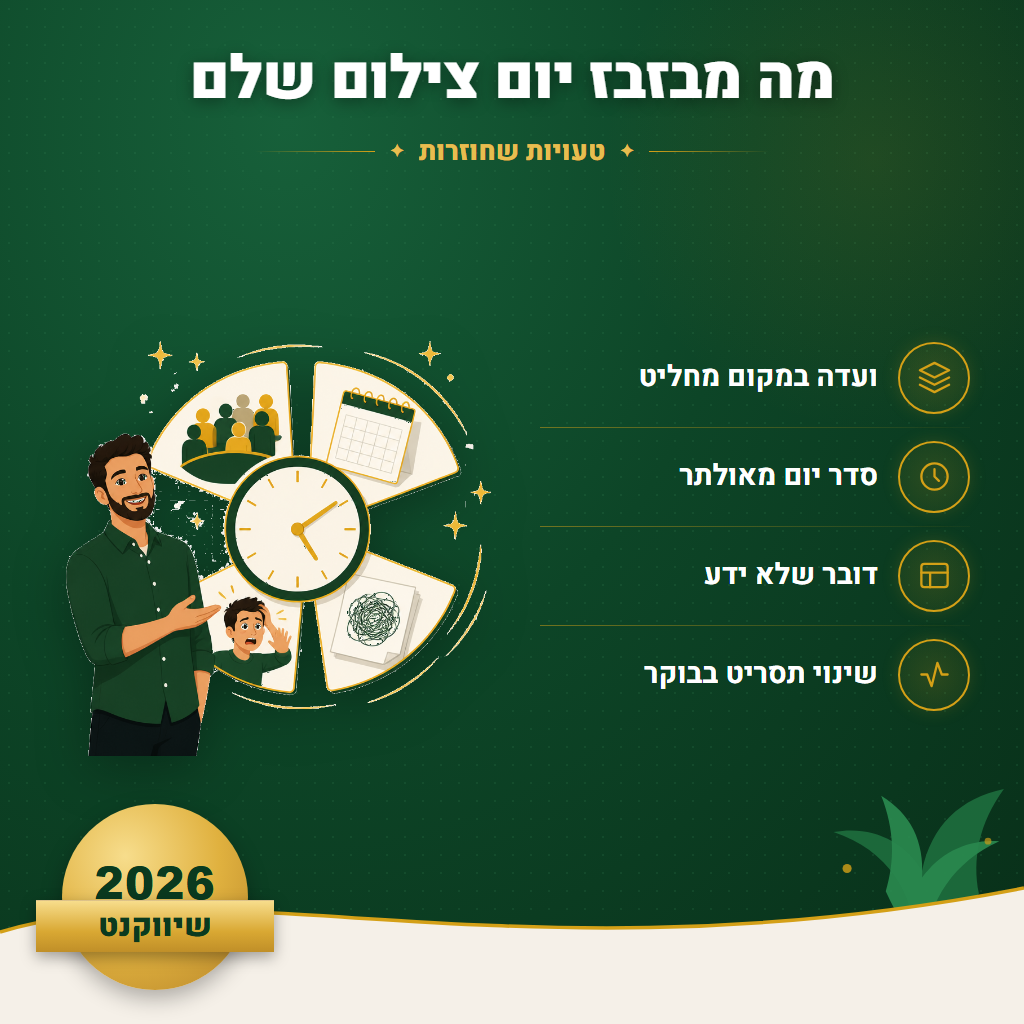 מה מבזבז יום צילום שלם - טעויות שחוזרות | שיווקנט