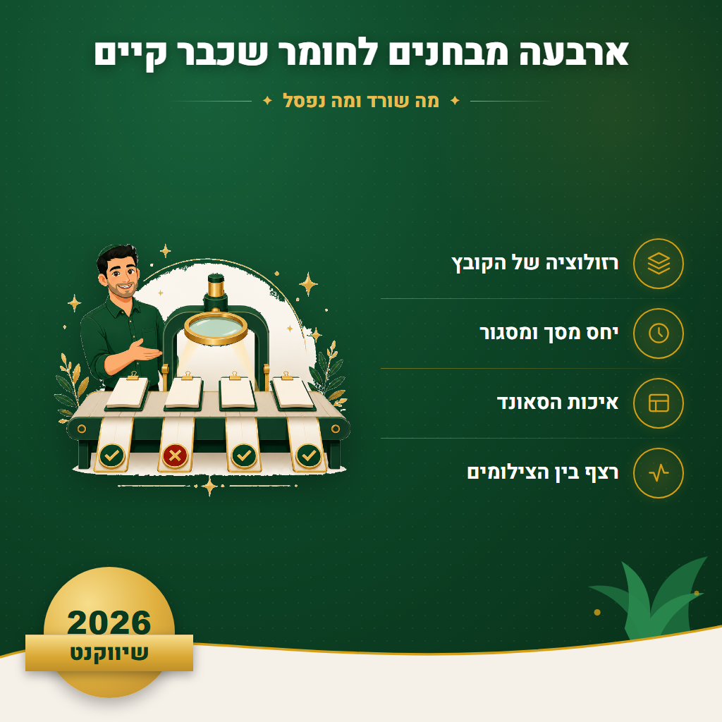 ארבעה מבחנים לחומר שכבר קיים - מה שורד ומה נפסל | שיווקנט