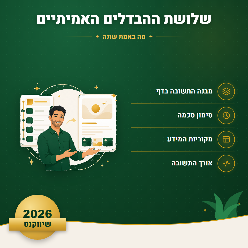 שלושת ההבדלים האמיתיים - מה באמת שונה | שיווקנט