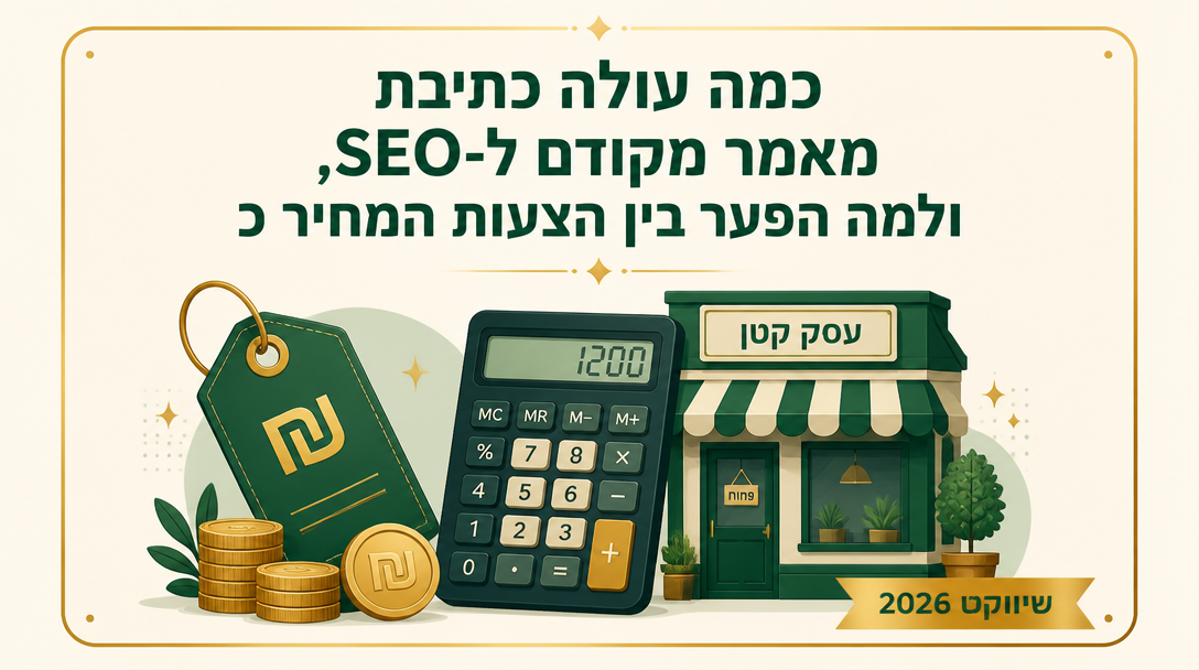 כמה עולה כתיבת מאמר מקודם ל-SEO, ולמה הפער בין הצעות המחיר כל כך גדול? - שיווקנט
