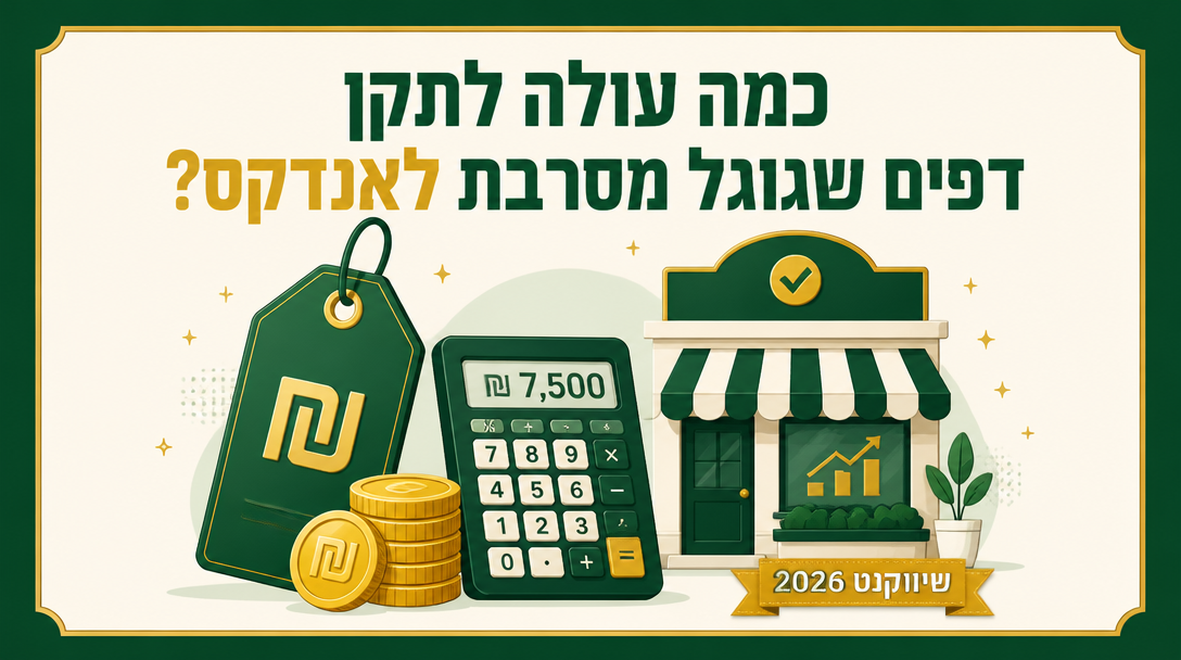 כמה עולה לתקן דפים שגוגל מסרבת לאנדקס? - שיווקנט