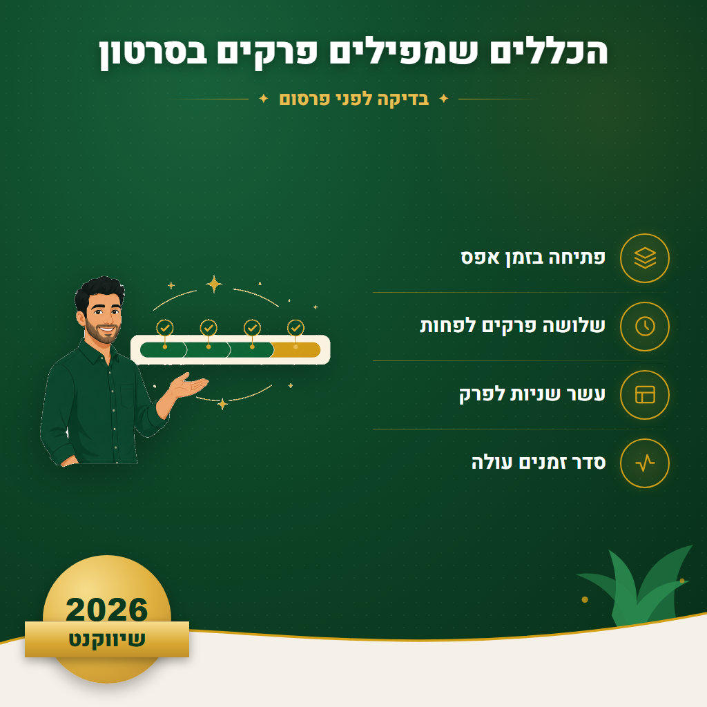 הכללים שמפילים פרקים בסרטון - בדיקה לפני פרסום | שיווקנט