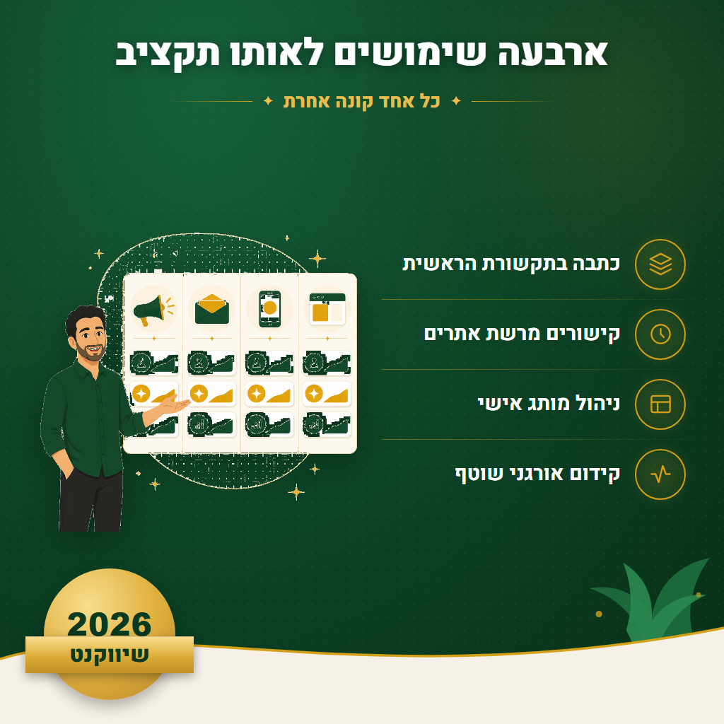 ארבעה שימושים לאותו תקציב - כל אחד קונה אחרת | שיווקנט