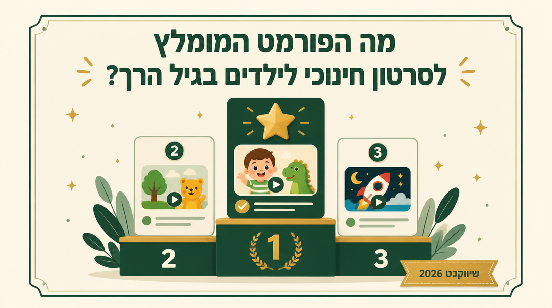 מה הפורמט המומלץ לסרטון חינוכי לילדים בגיל הרך? - שיווקנט