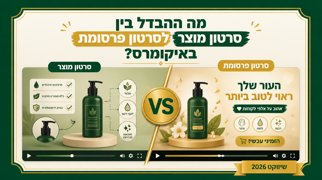 מה ההבדל בין סרטון מוצר לסרטון פרסומת באיקומרס? - שיווקנט