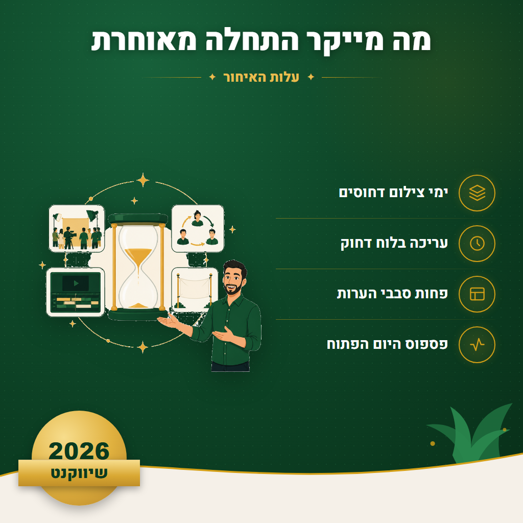 מה מייקר התחלה מאוחרת - עלות האיחור | שיווקנט