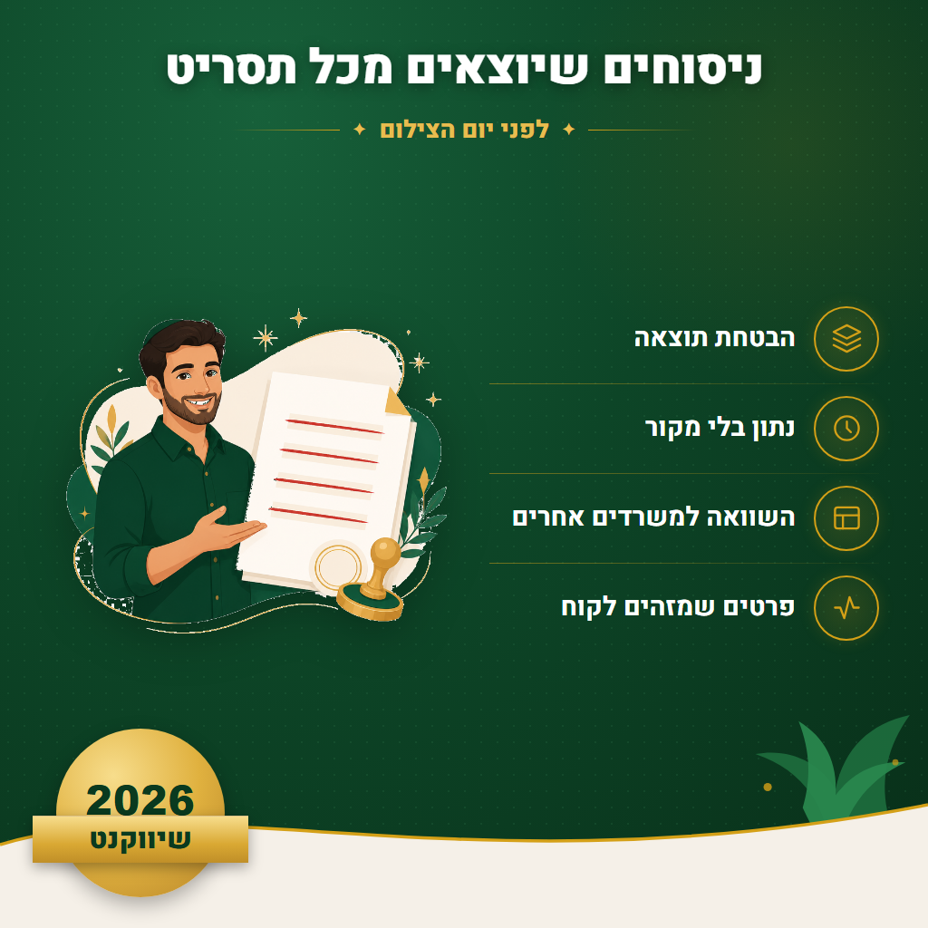 ניסוחים שיוצאים מכל תסריט - לפני יום הצילום | שיווקנט