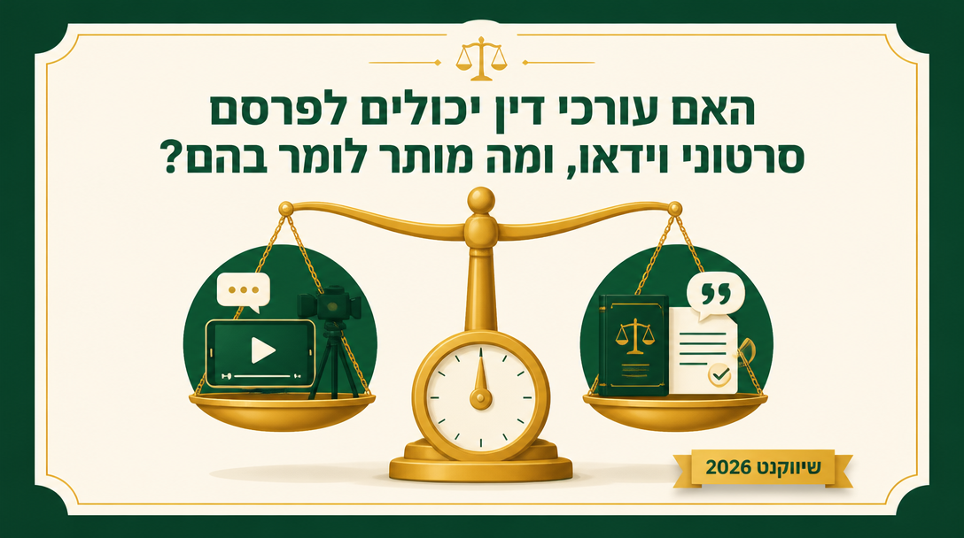 האם עורכי דין יכולים לפרסם סרטוני וידאו, ומה מותר לומר בהם? - שיווקנט