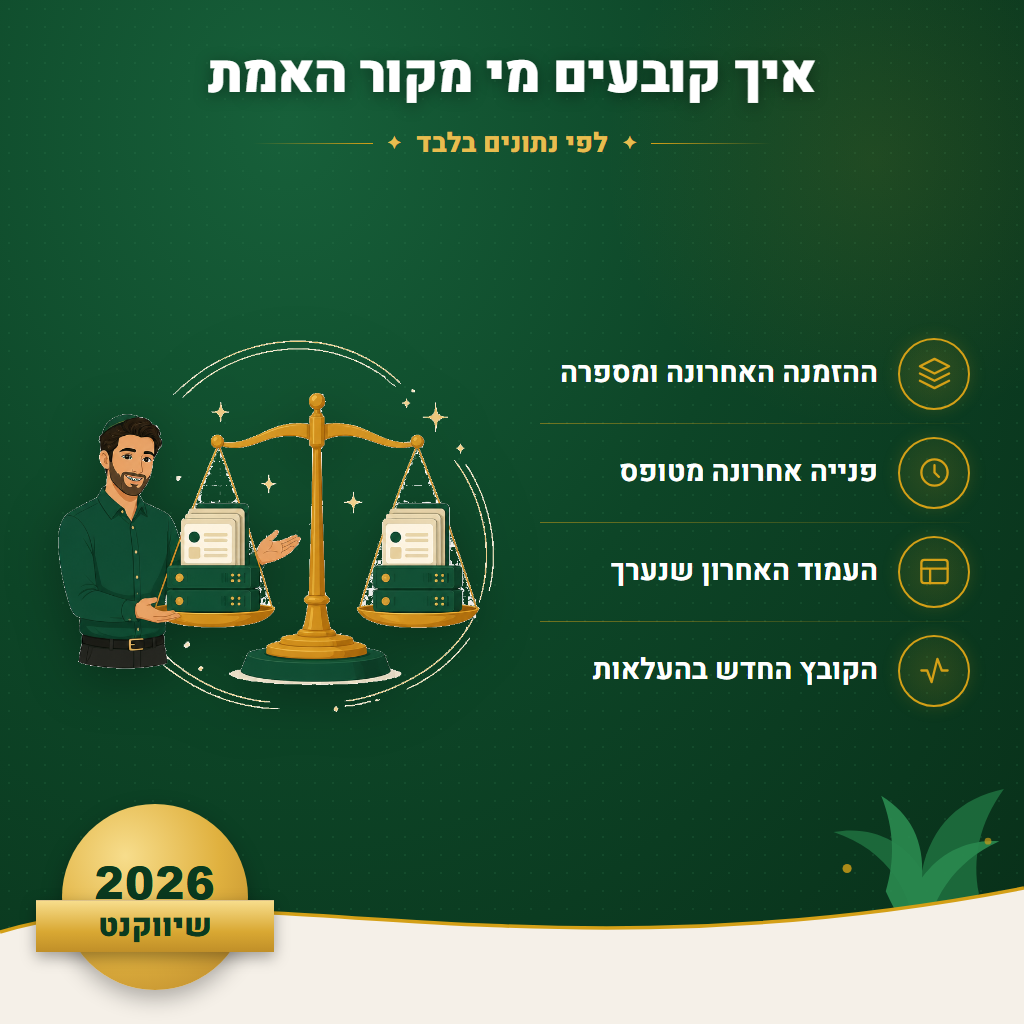 איך קובעים מי מקור האמת - לפי נתונים בלבד | שיווקנט