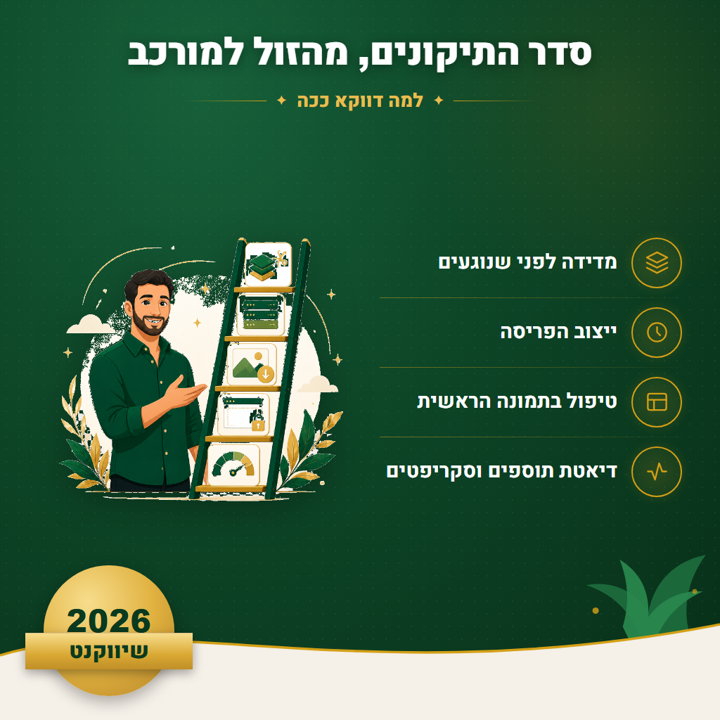 סדר התיקונים, מהזול למורכב - למה דווקא ככה | שיווקנט