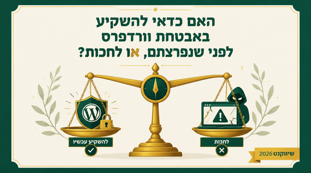 האם כדאי להשקיע באבטחת וורדפרס לפני שנפרצתם, או לחכות? - שיווקנט